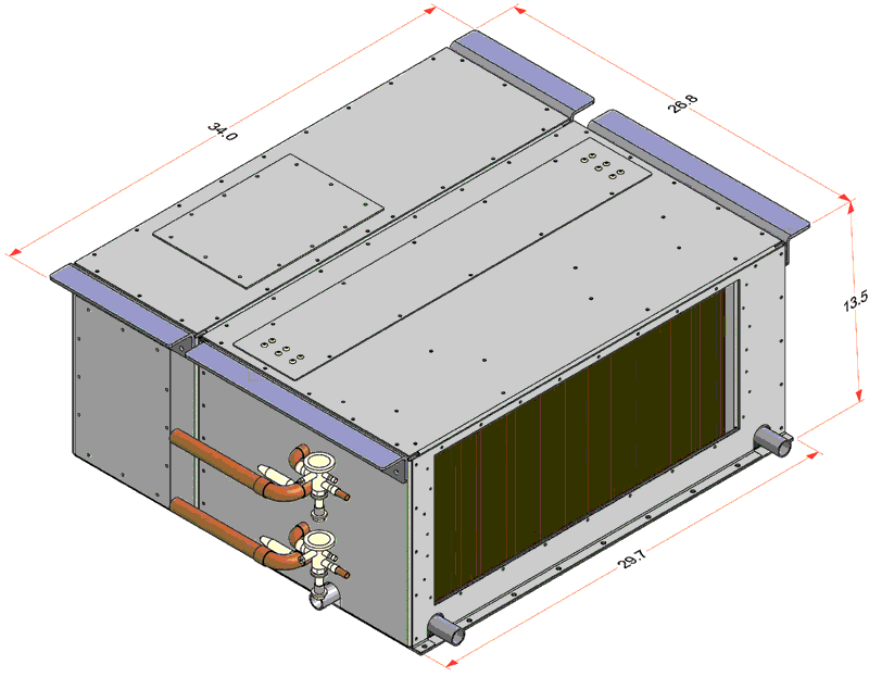 Diagram of NW-BEOH-CAB series Air Conditioning Overhead Unit