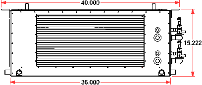 Diagram of NW-BEOH-S series Air Conditioning Overhead Unit, End View